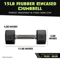 Octo Rubber Dumbbell Single Weight Training