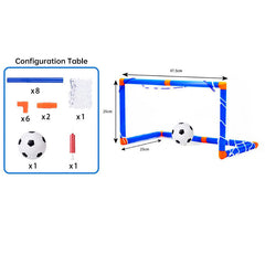 Mini Foldable Indoor Outdoor Soccer Set