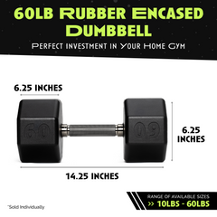 Octo Rubber Dumbbell Single Weight Training