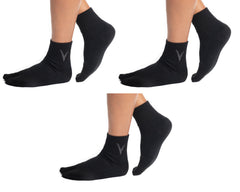 V-Toe Wool Tabi Socks - Light Grey - 3 Pairs