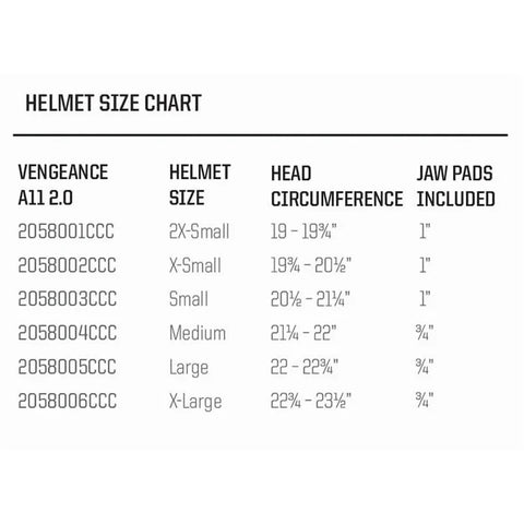 Youth Vengeance A11 Football Helmet Facemask