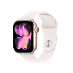 Apple Watch Series 11 [GPS 42mm] Smartwatch with Jet Black Aluminum Case with Black Sport Band - S/M. Sleep Score, Fitness Tracker, Health Monitoring, Always-On Display, Water Resistant