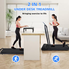 2-in-1 Folding Under-Desk Walking Treadmill