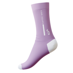 Bamboo Performance Socks – Mid-Calf, Vertical Stripe/Logo