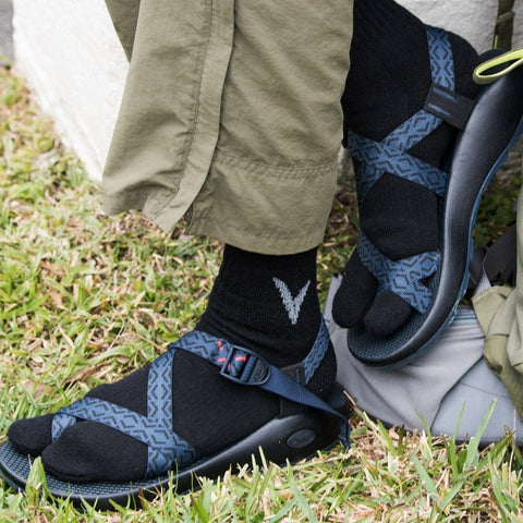 V-Toe Wool Tabi Socks - Light Grey - 3 Pairs
