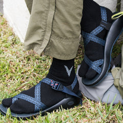 V-Toe Wool Tabi Socks - Light Grey - 3 Pairs