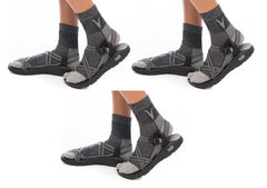 V-Toe Wool Tabi Socks - Light Grey - 3 Pairs