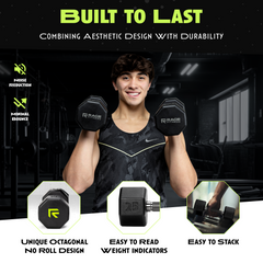Octo Rubber Dumbbell Single Weight Training