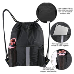 Basketball football drawstring backpack, drawstring backpack with shoe compartment, sports belt pocket sports equipment bag
