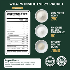 Whey Protein Isolate Creatine Travel Packets