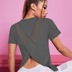 Seamless Women's Athletic Crop Workout Top