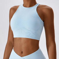Women's Gathered Push-Up Fitness Workout Top