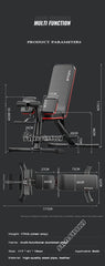Multifunctional Adjustable Weightlifting Fitness Bench