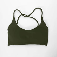 NCLAGEN Twist Back Bra High Support Sports Top Women Gym Wear Workout  Push-up Seamless Yoga Underwear Fitness Running