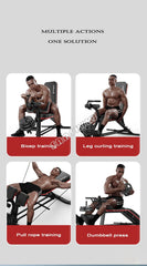 Multifunctional Adjustable Weightlifting Fitness Bench