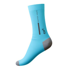 Bamboo Performance Socks – Mid-Calf, Vertical Stripe/Logo