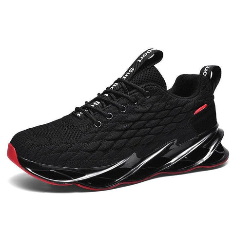 Black Modern Breathable Athletic Running Sneakers