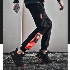 Black Modern Breathable Athletic Running Sneakers