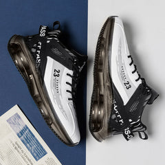 Men's Black Mesh Cushioning Outdoor Running Sneakers