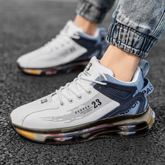 Men's Black Mesh Cushioning Outdoor Running Sneakers