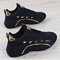 Luxury Men's Leather Platform Casual Sneakers