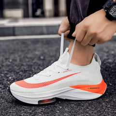 Men's Training Sports Lightweight Orange Sneakers Air Cushion Mesh Tennis Sports Shoes Outdoor Non-Slip Wear-Resistant Casual Shoes Running Walking Athletic Mens Basketball Sneakers