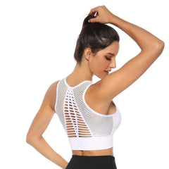 New Trendy Women's T-shirts Workout Sports Bra Yoga Vest Backless Solid Quick Dry Running Gym Sport bra Yoga Shirts