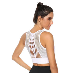 New Trendy Women's T-shirts Workout Sports Bra Yoga Vest Backless Solid Quick Dry Running Gym Sport bra Yoga Shirts