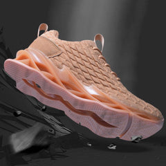 Black Modern Breathable Athletic Running Sneakers