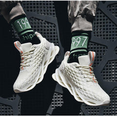 Black Modern Breathable Athletic Running Sneakers
